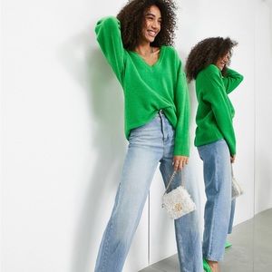 Green Perfectly Oversized Green Sweater